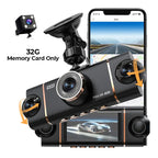 🏆50% Off!🚗4-Channel HD Dashcam with Front Interior Rear Recording🎥