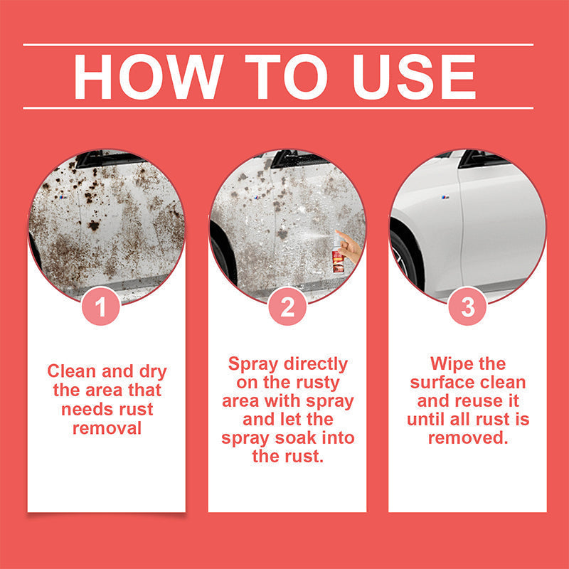 ⚡Last 12 Hours🔥50% OFF!🎉Multifunctional Efficient Long-Lasting Car Rust Remover Spray