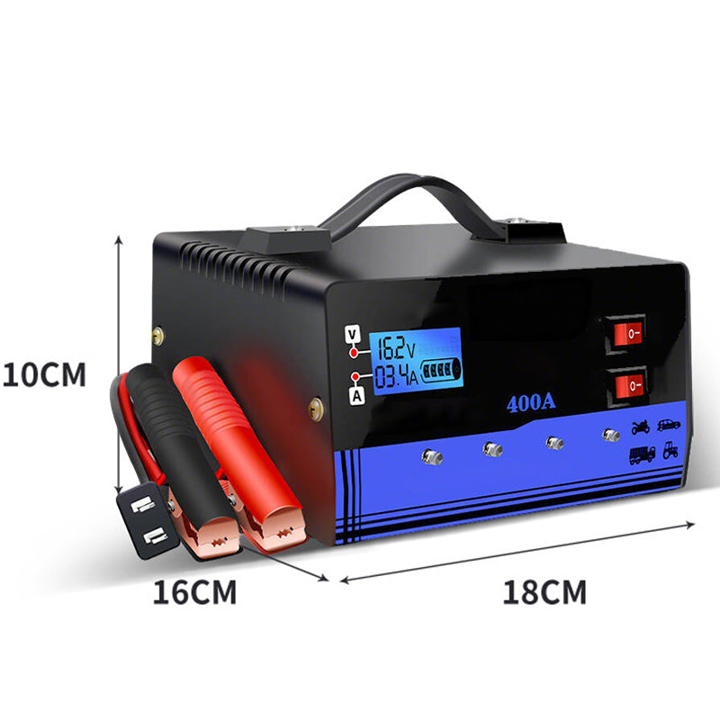 12V/24V Smart Car Battery Charger with Pulse Repair