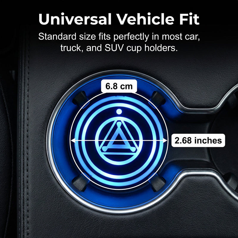 Rechargeable LED Car Cup Holder Lights