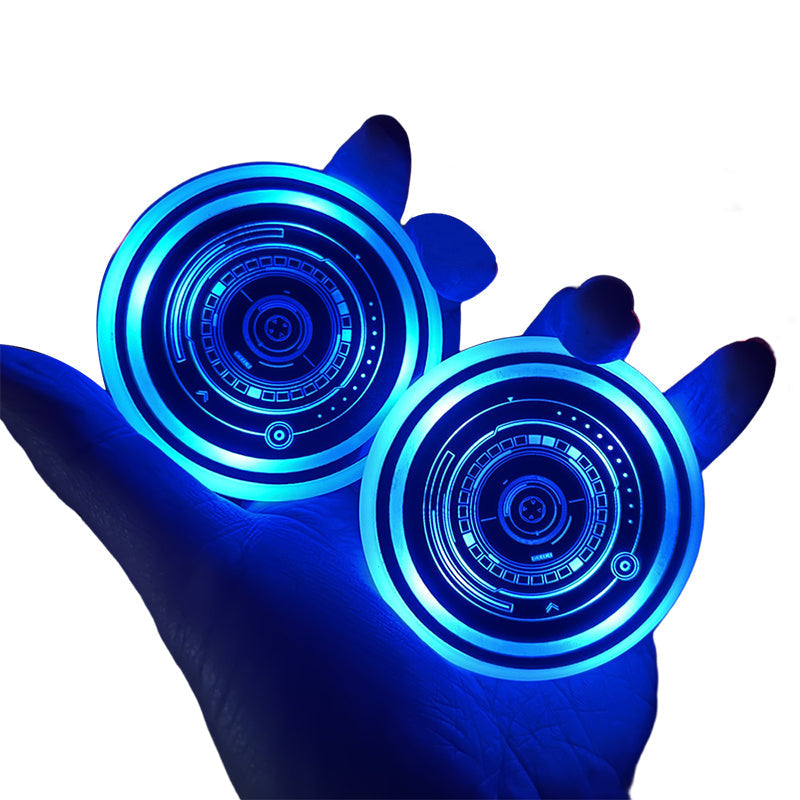 Rechargeable LED Car Cup Holder Lights