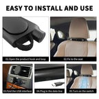 USB Car Headrest Cooling Fan with 3 Speeds