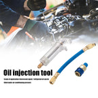⏳Time-Limited Special⏰Precision AC Oil Dye Injector – Brass Construction, High Pressure Hose, Clear Barrel ✨