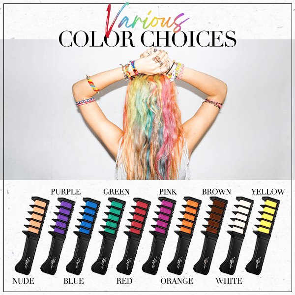 ✨Temporary Hair Dye Chalk Comb- Cruelty Free - My Good Buys - ✨Temporary Hair Dye Chalk Comb- Cruelty Free