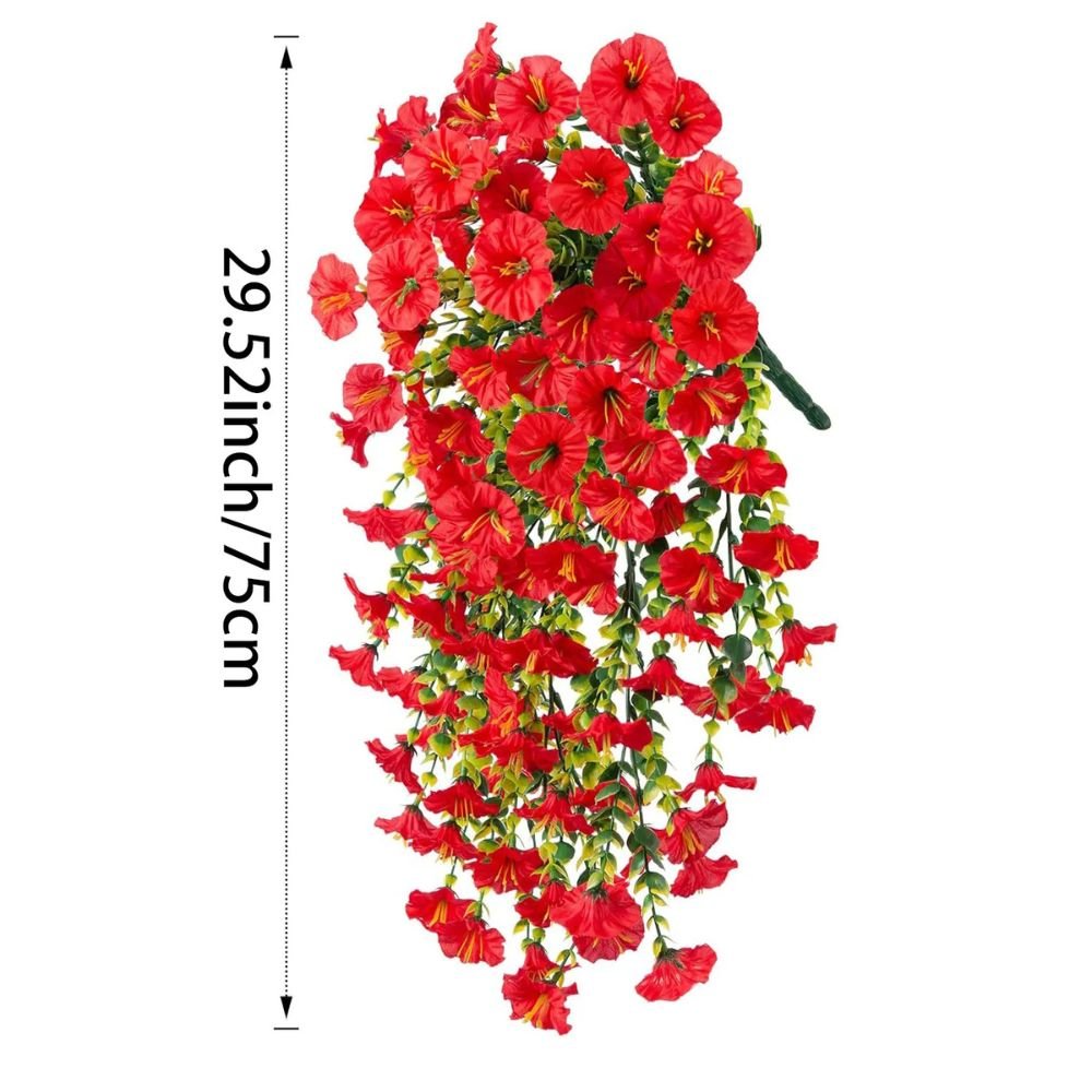 UV Resistant Artificial Morning Glory Flower Hanging Decor - My Good Buys - UV Resistant Artificial Morning Glory Flower Hanging Decor