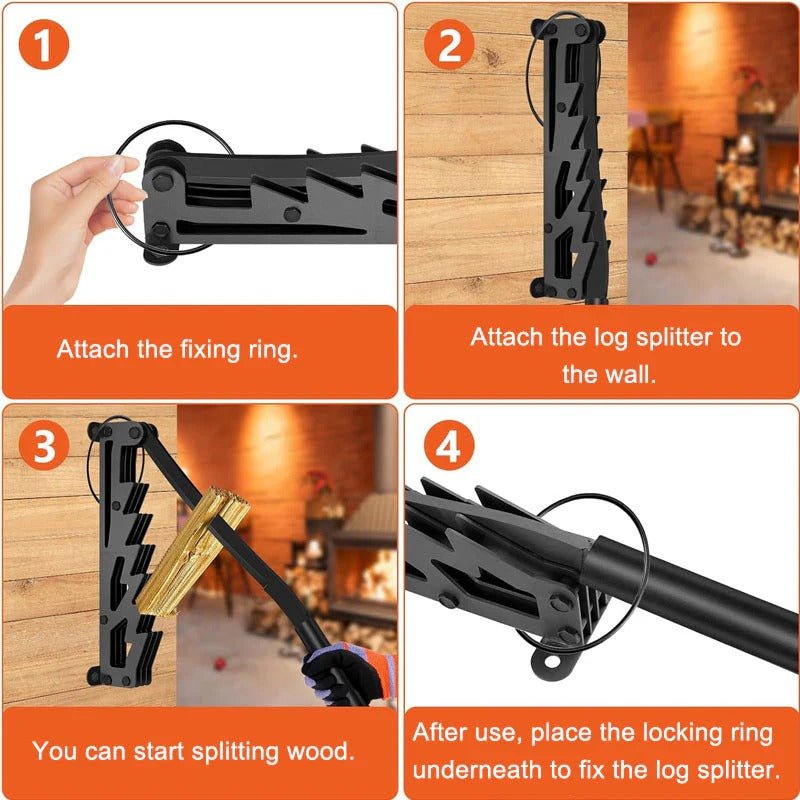 Wall Mounted Firewood Kindling Splitter - My Good Buys - Wall Mounted Firewood Kindling Splitter