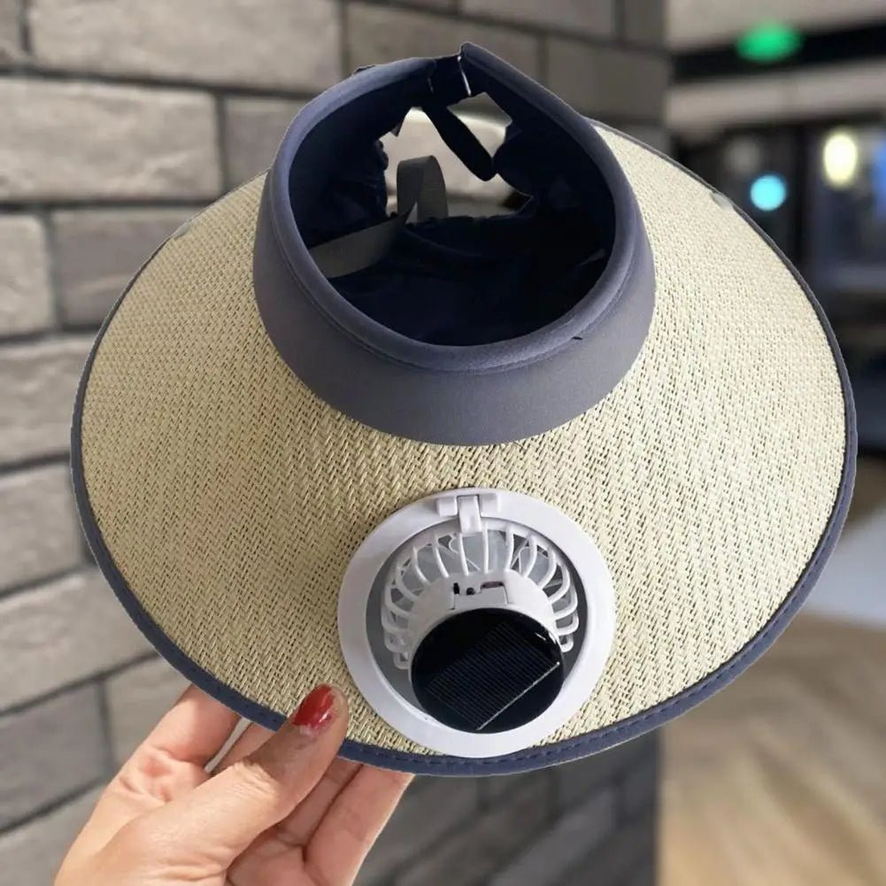 Wide Brim Sun Hat with Solar Powered Fan - My Good Buys - Wide Brim Sun Hat with Solar Powered Fan
