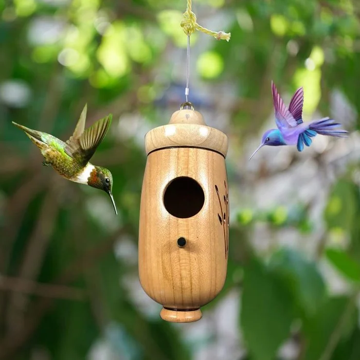 Wooden Hummingbird House - Gift for Natural Lovers - My Good Buys - Wooden Hummingbird House - Gift for Natural Lovers