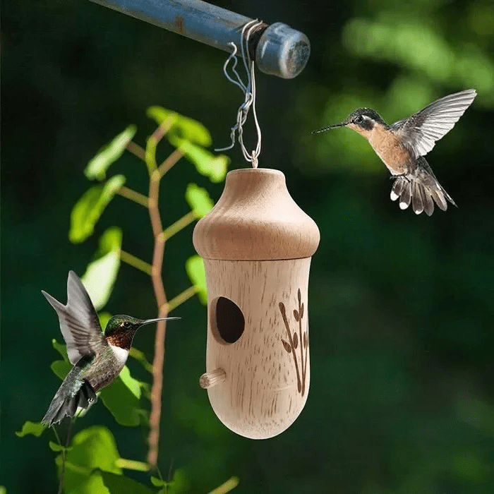 Wooden Hummingbird House - Gift for Natural Lovers - My Good Buys - Wooden Hummingbird House - Gift for Natural Lovers
