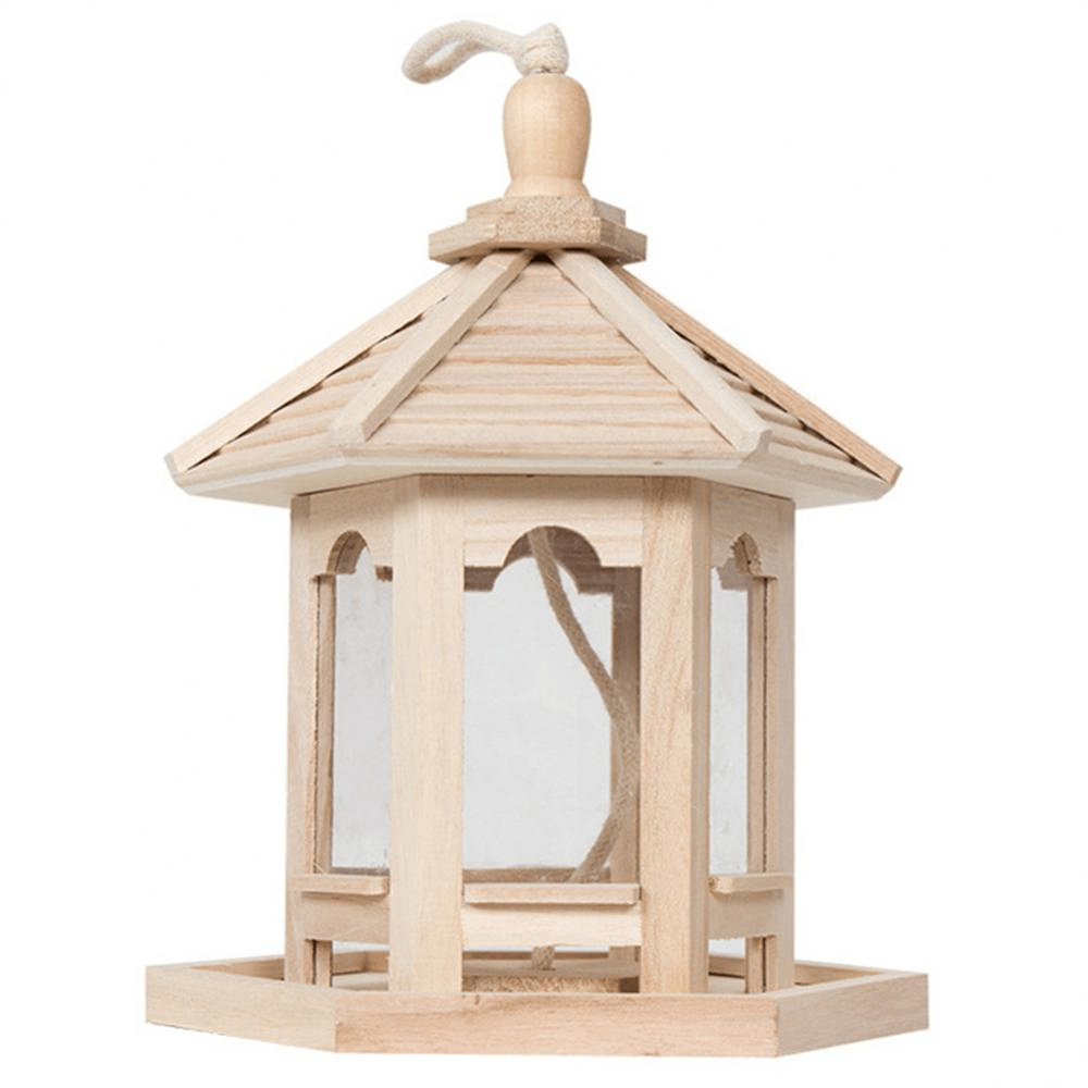 Wooden Transparent Household Bird Feeder - My Good Buys - Wooden Transparent Household Bird Feeder